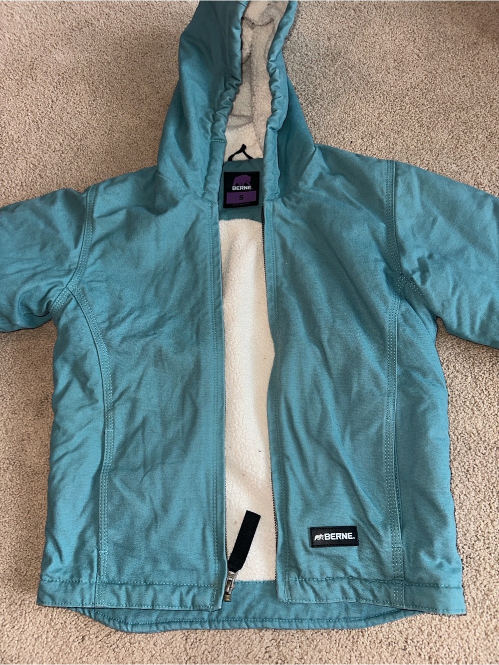 Berne Sherpa-Lined Softstone Duck Hooded Jacket